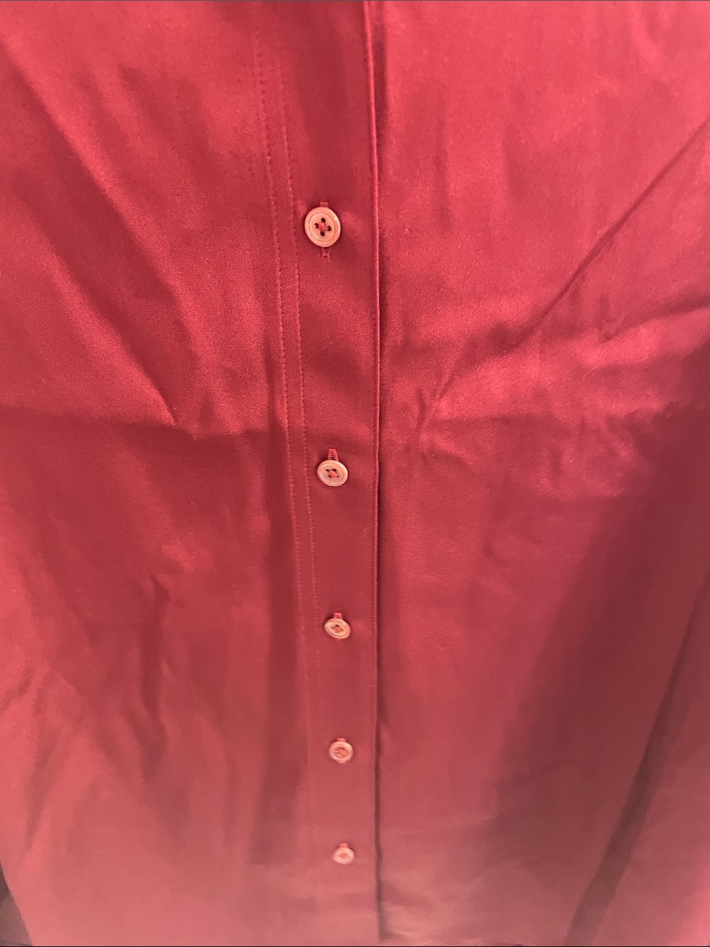 NWT Quince Stretch Silk Button-Down Blouse in Burgundy - Picture 10 of 13
